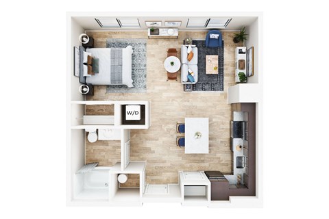 a floor plan of our studio apartment at riviera palms